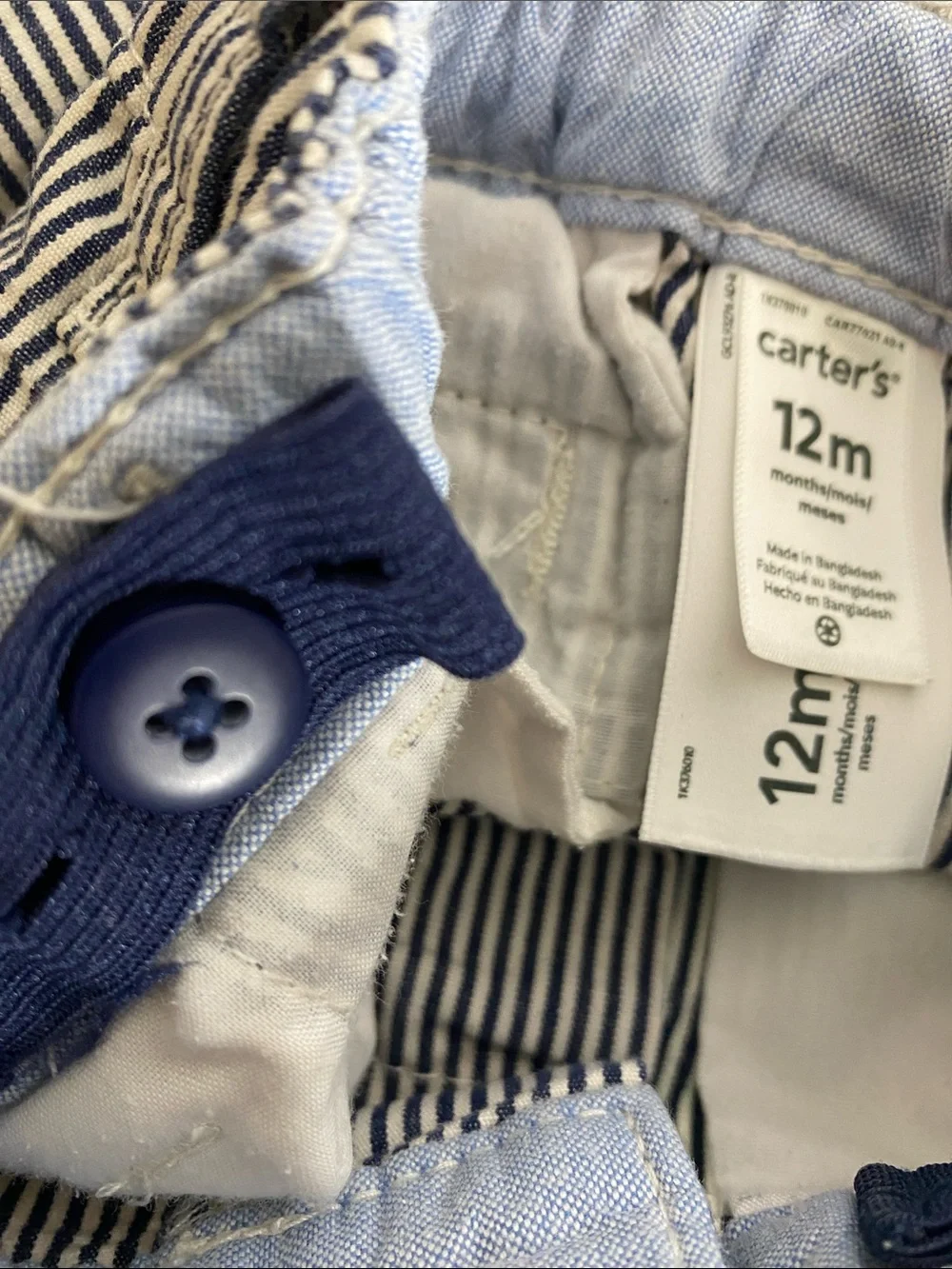 Carter’s Striped Navy blue and White Shorts